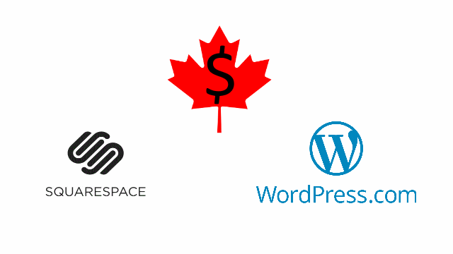 SquareSpace Wordpress.com Cost Canada 2017